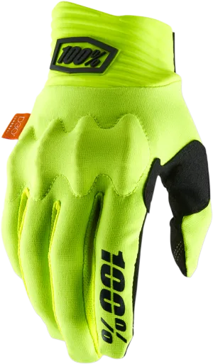 100% Cognito Gloves - Fluo Yellow/Black - Small 10014-00015