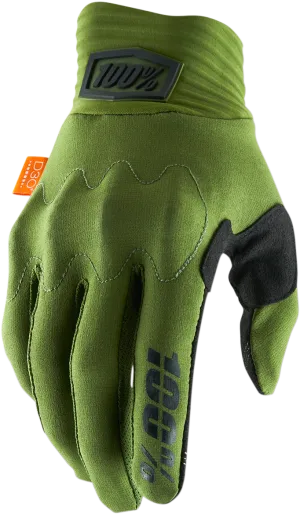 100% Cognito Gloves - Green/Black - Medium 10014-00001
