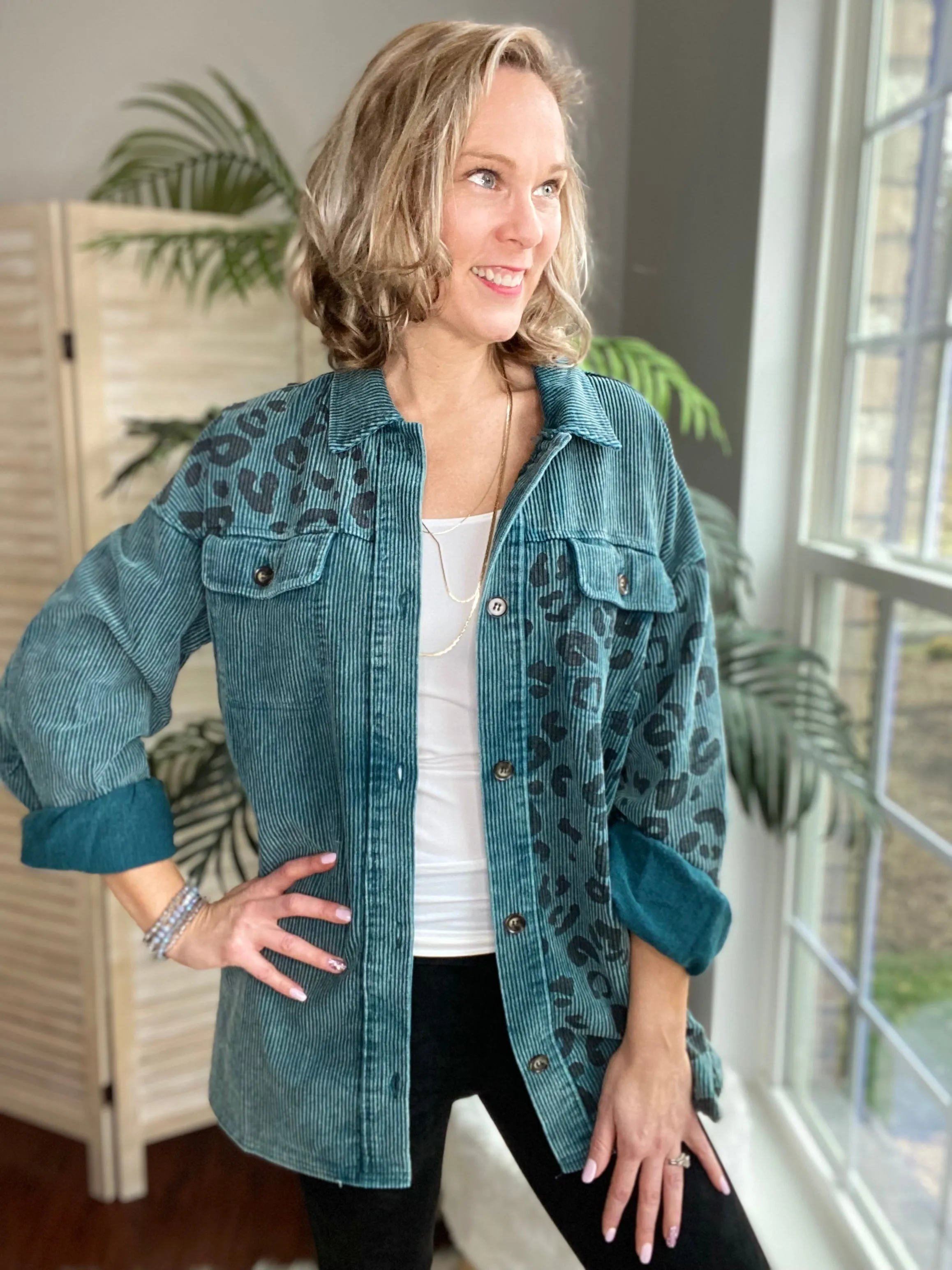 Chic Edge Corded Shacket