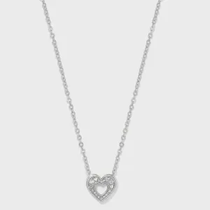 Enchanting Heart Necklace Silver