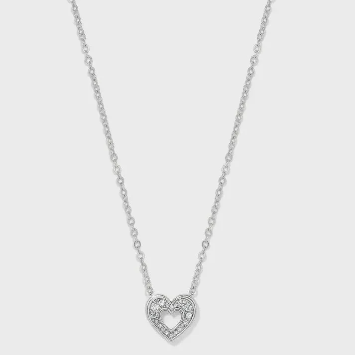 Enchanting Heart Necklace Silver