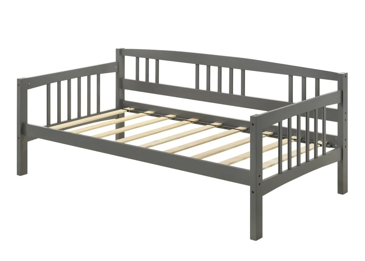 Grey Solid Wood Day Twin Bed- Trundle Optional- Model #7912