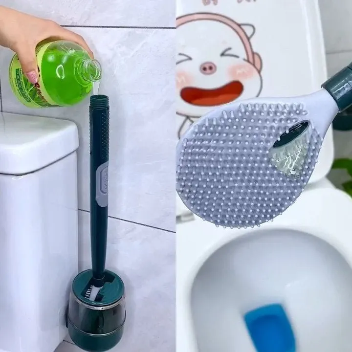Hot Sale-50% OffHousehold long handle silicone toilet brush