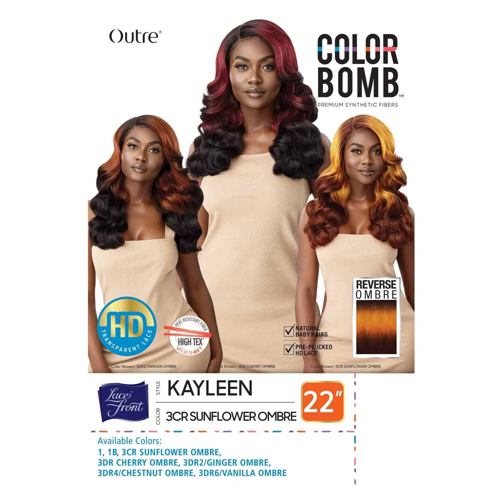 KAYLEEN | Outre Color Bomb Synthetic HD Lace Front Wig