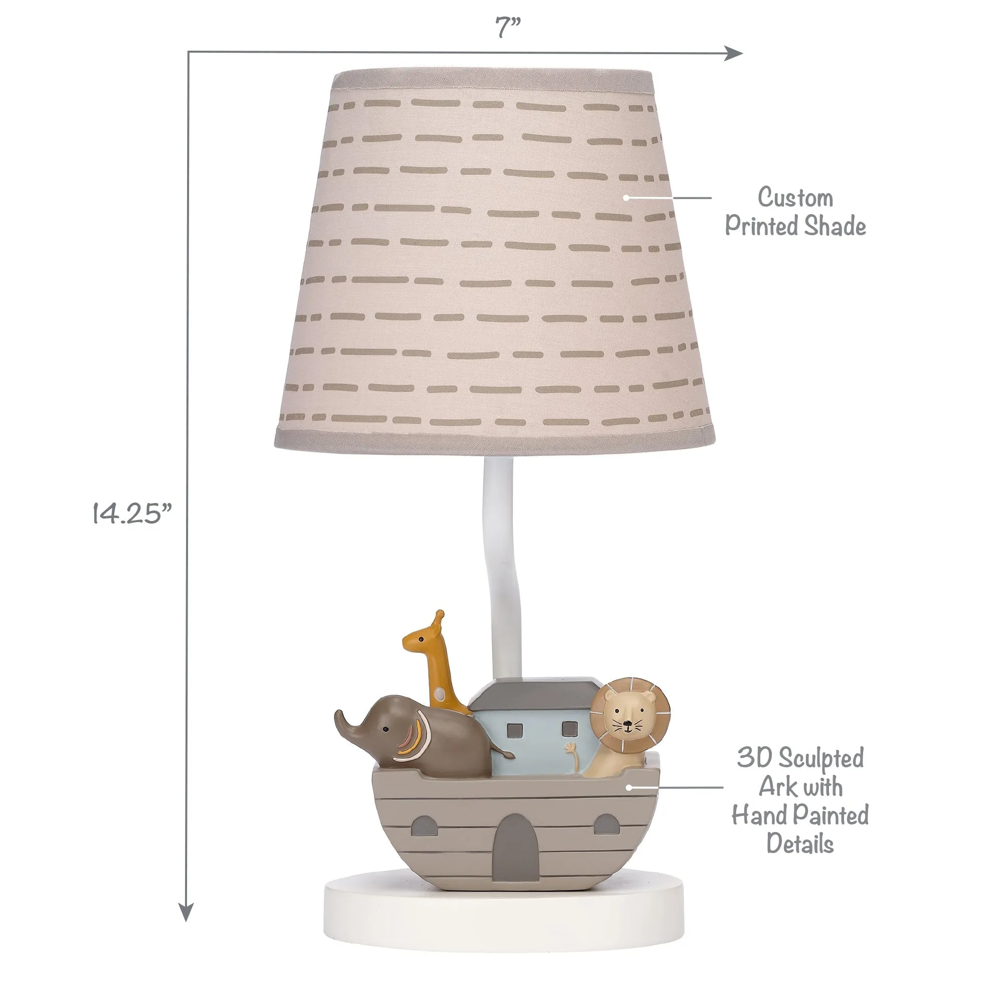 Lambs & Ivy Baby Noah Lamp with Shade & Bulb