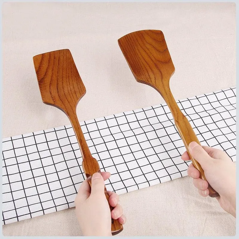 Long Handle Wooden Turner