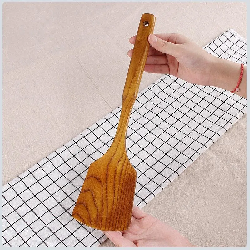 Long Handle Wooden Turner