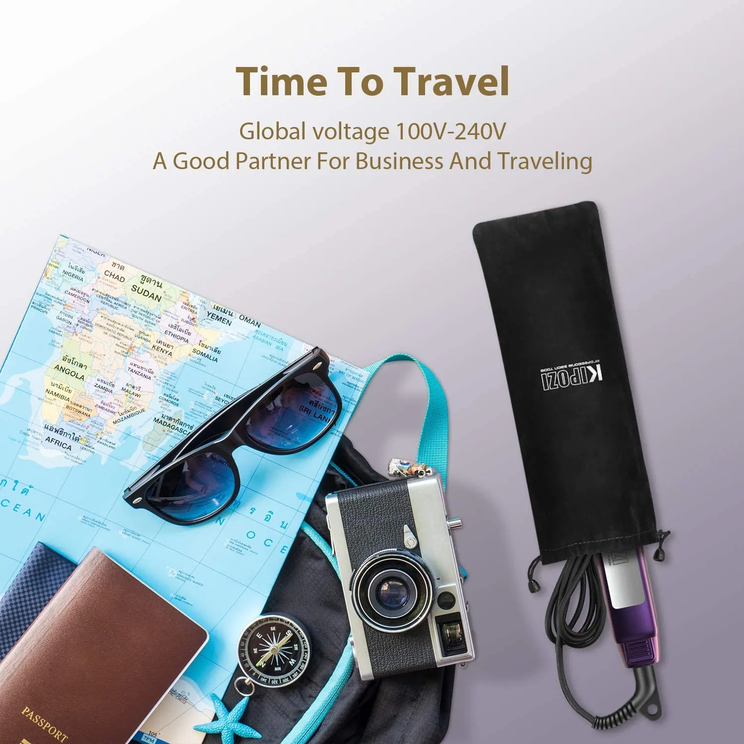 Professional Titanium Hair Straightener with Digital Display