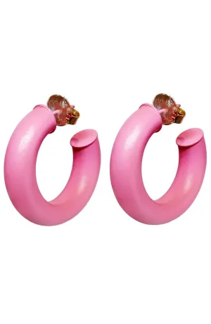 Sheila Fajl - Small Chantal Pink Painted Earrings