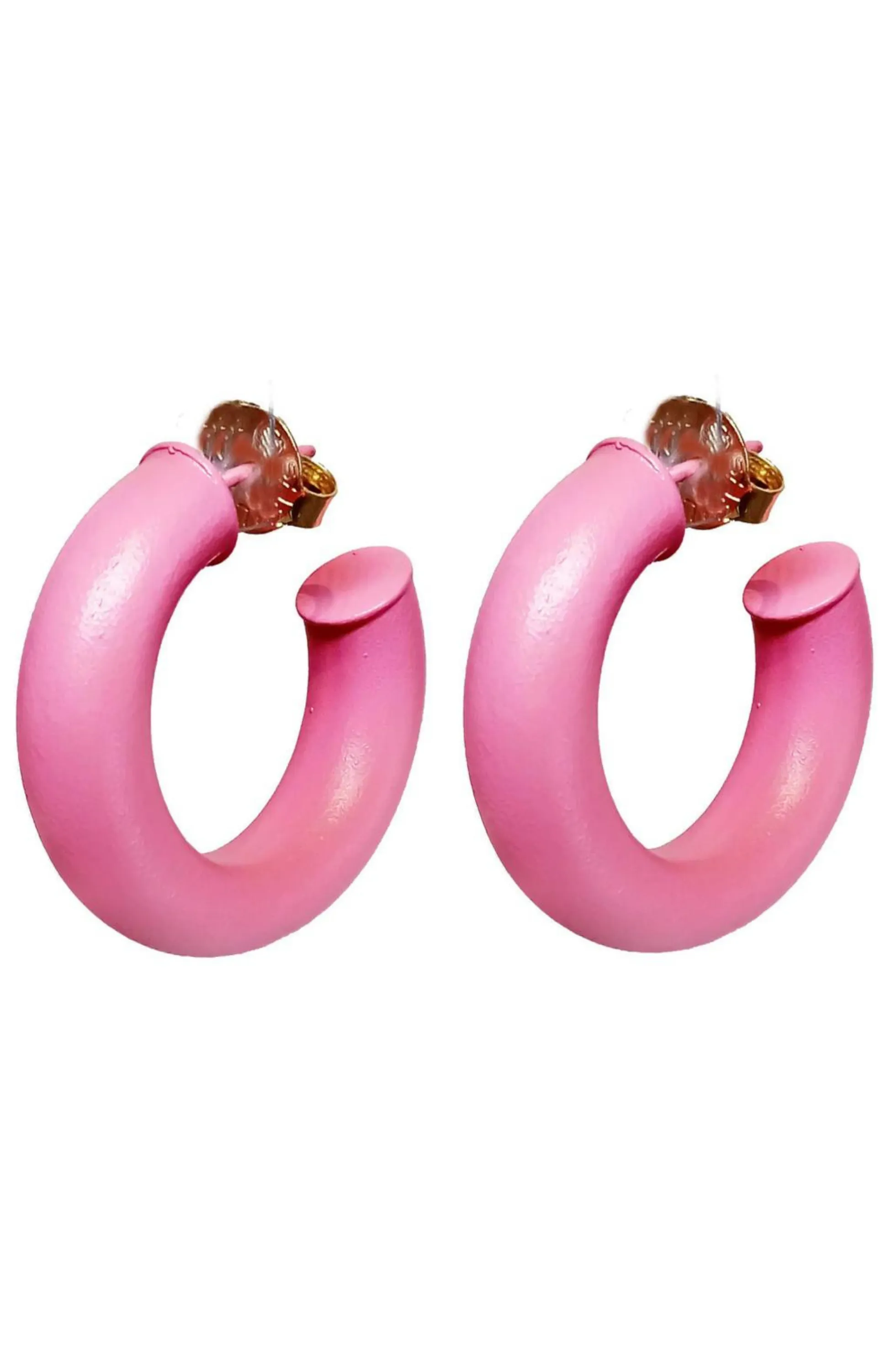Sheila Fajl - Small Chantal Pink Painted Earrings